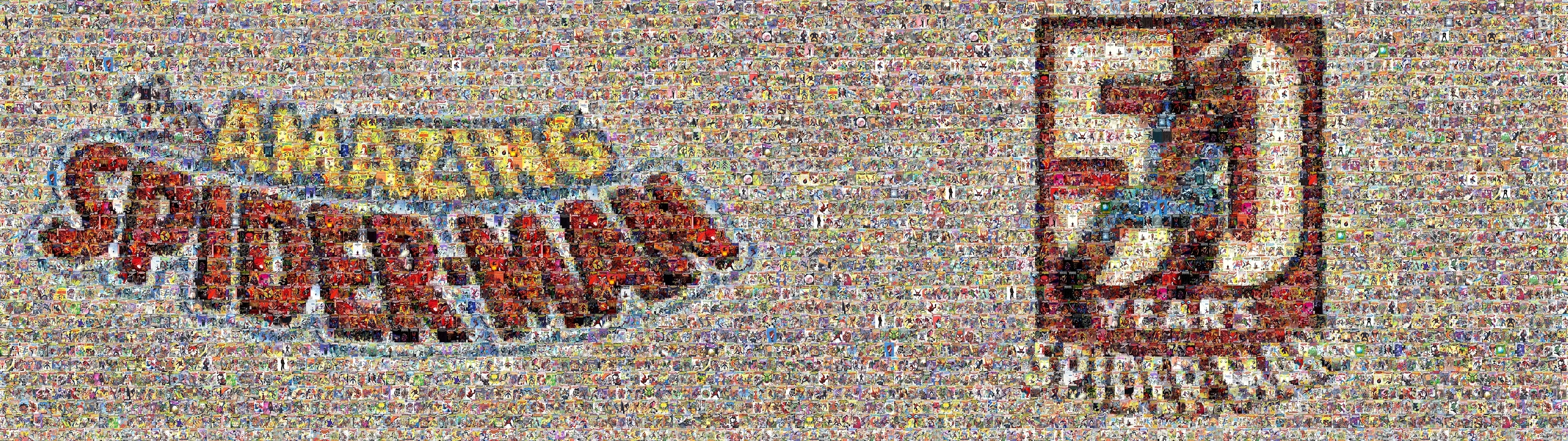 spiderman, Mosaic, Marvel, Comics, Collage, Multi, Dual, Screen Wallpaper