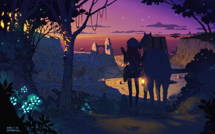 star, Girl, Cap, Sunset, Nature, City, Art, Sky, Trees, Forest, Horse, Anime, Lights, Plants HD Wallpaper Desktop Background