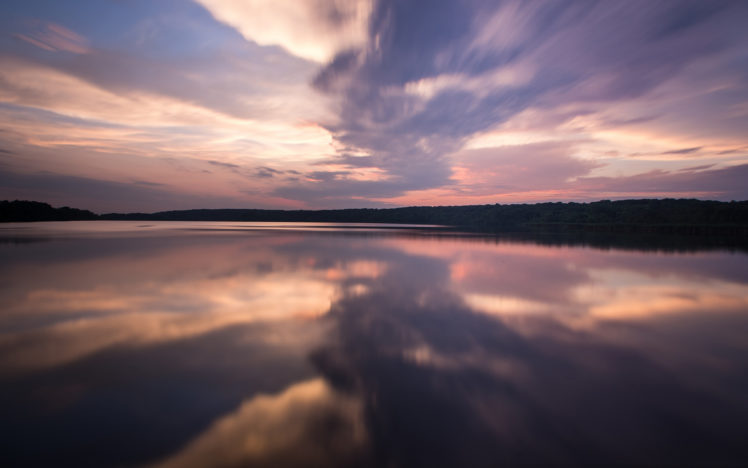 lake, Landscape, Reflection, Sky, Reflection HD Wallpaper Desktop Background