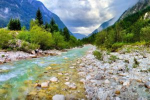rivers, Landscapes, Trees, Forest, Mountains