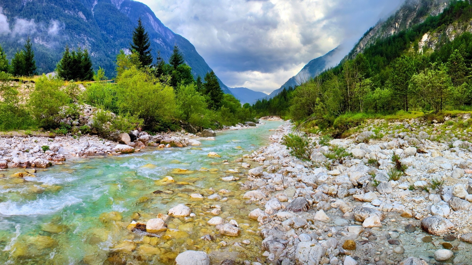 rivers, Landscapes, Trees, Forest, Mountains Wallpaper