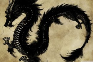 dragon, Black, Chinese, Chino, Japones, Japonese, Dark