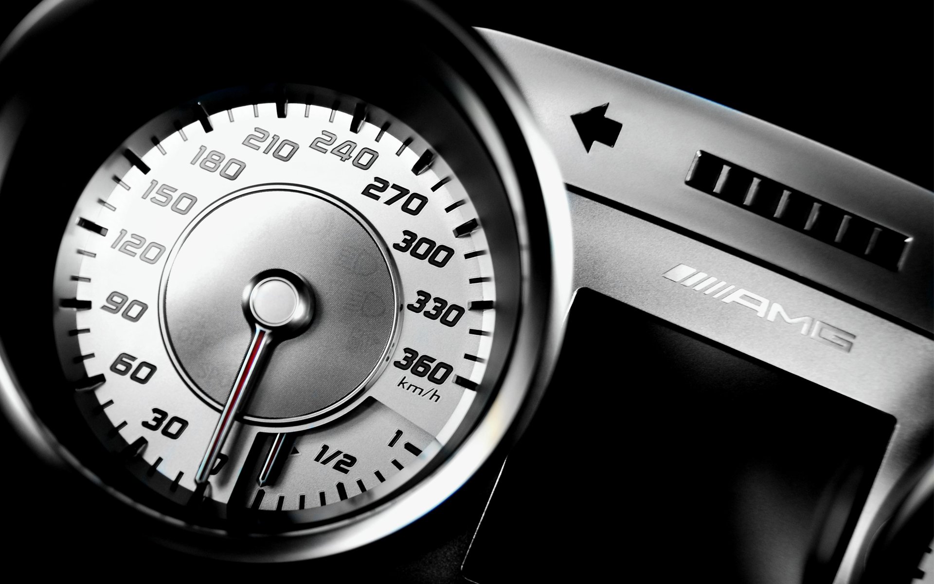 mercedes benz, Sls, Amg, Speedometer Wallpaper