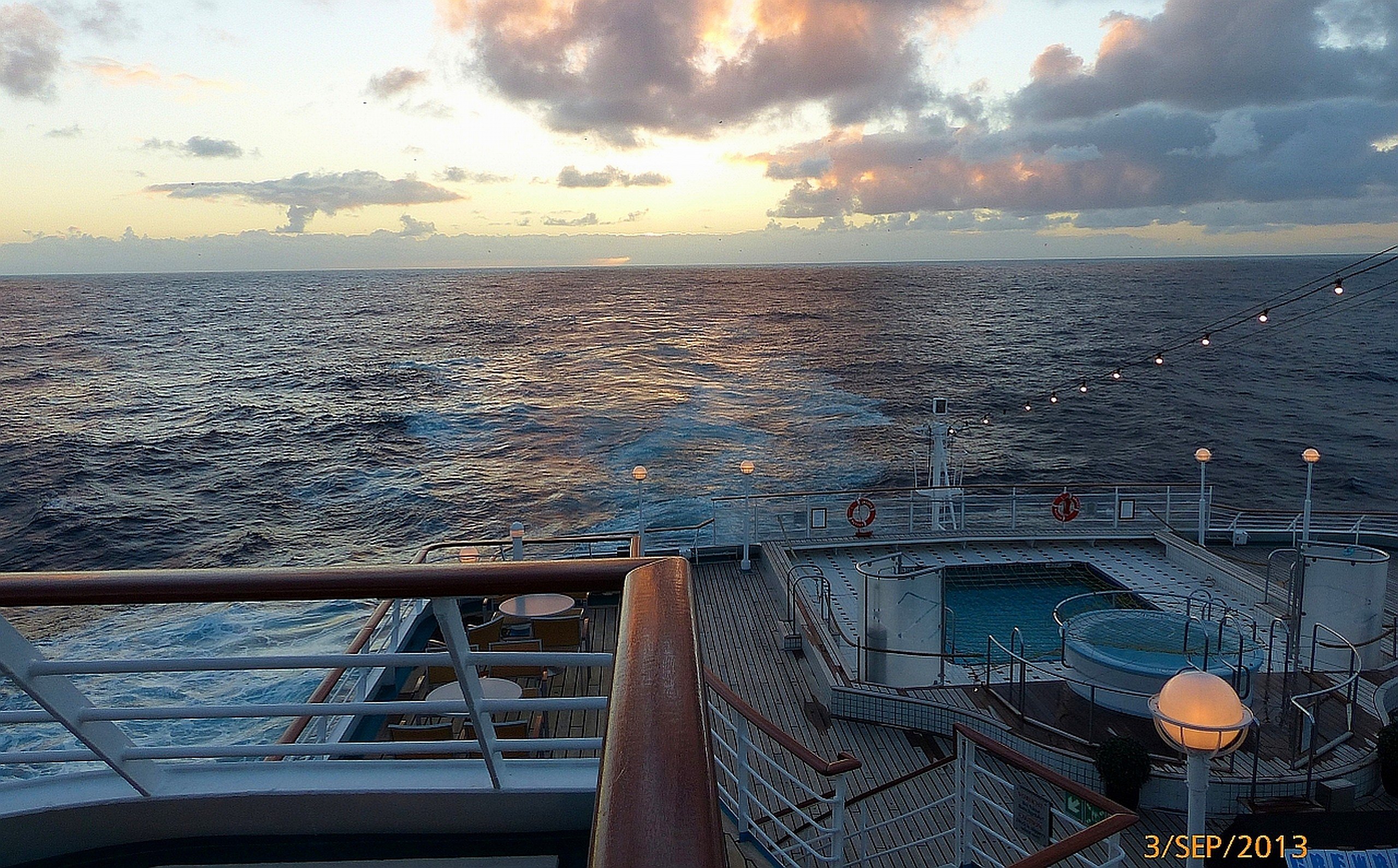 amadea, Sunset, Water, Ocean, Ship Wallpaper