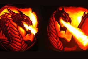 halloween, Fantasy, Fire, Dragon