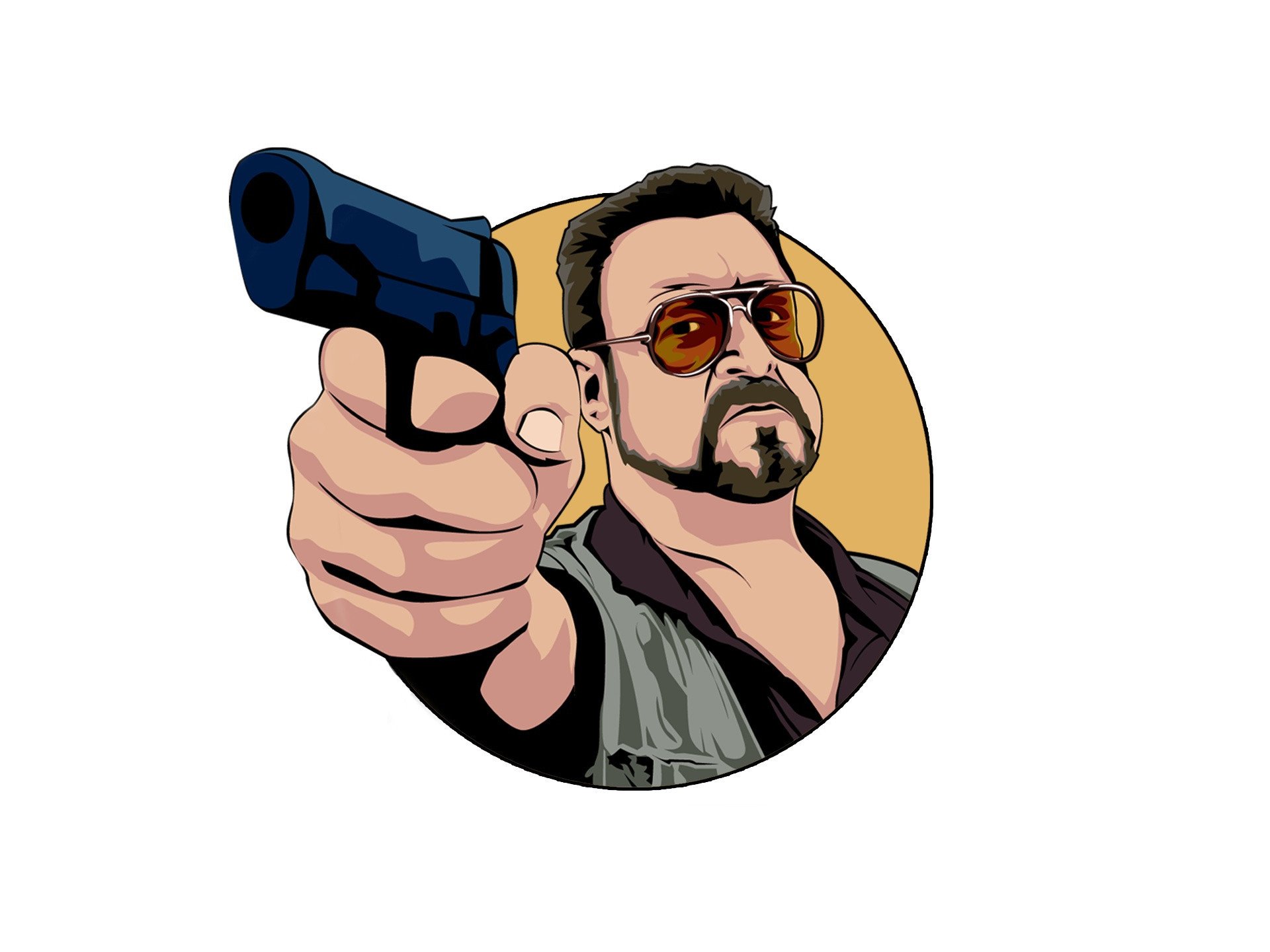 the, Big, Lebowski, Comedy, Crime, Weapon, Gun, Pistol Wallpaper