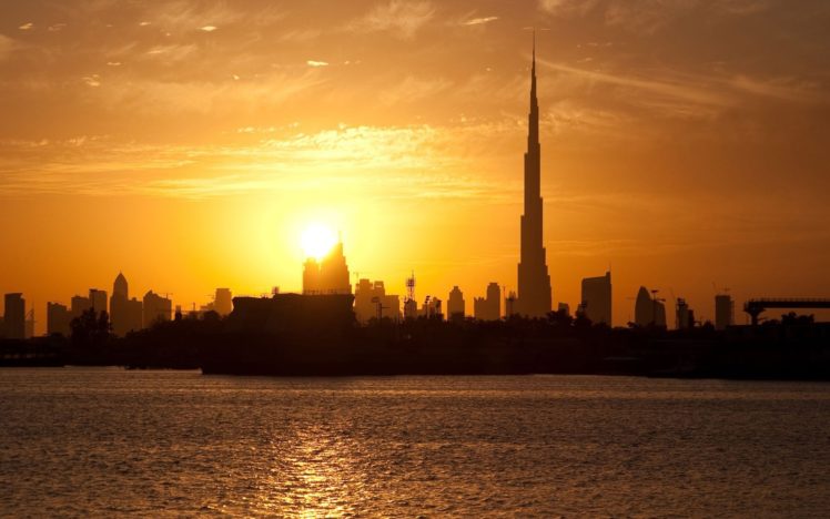 dubai, Burj, Dubai, Buildings, Skyscrapers, Sunlight, Sunset HD Wallpaper Desktop Background