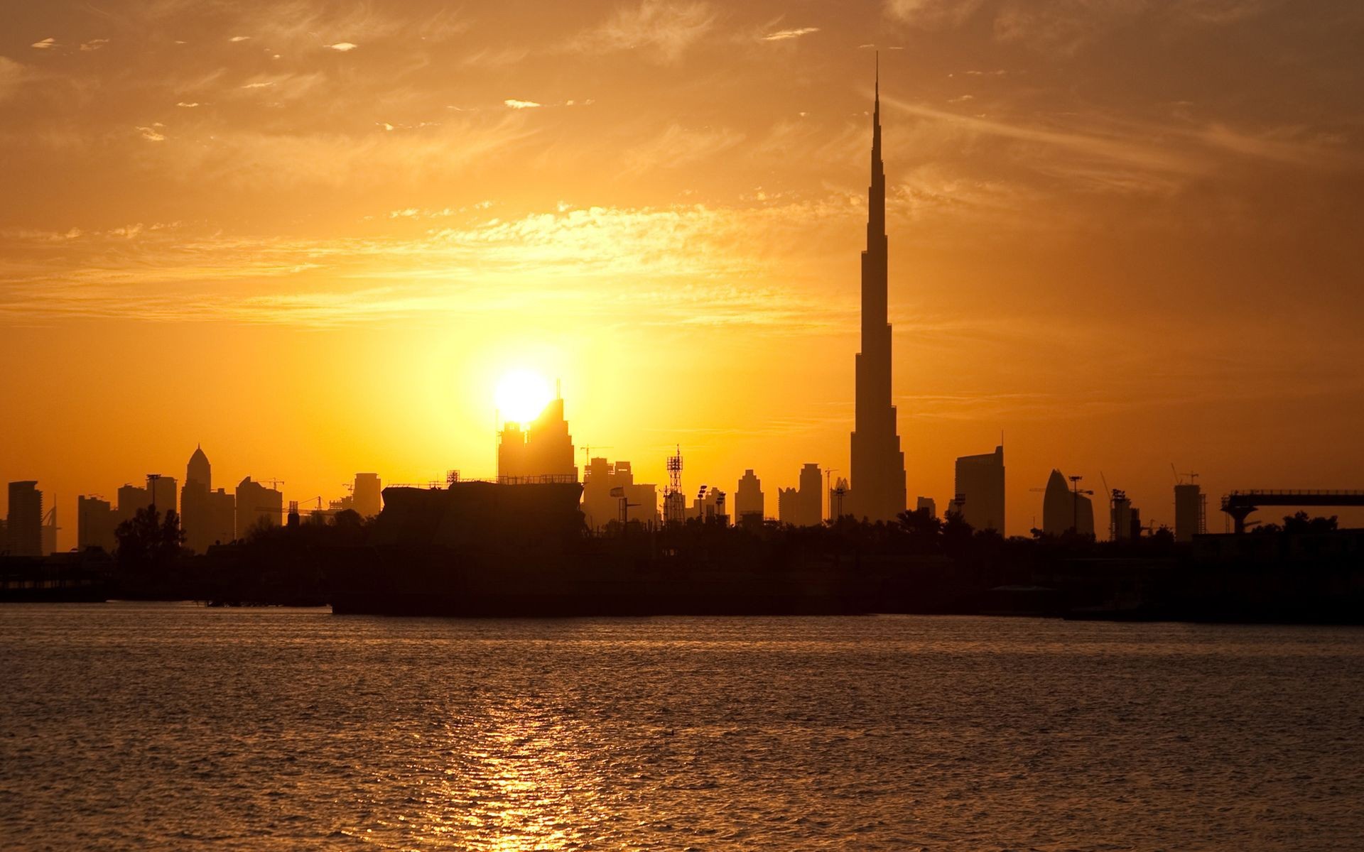 dubai, Burj, Dubai, Buildings, Skyscrapers, Sunlight, Sunset Wallpaper