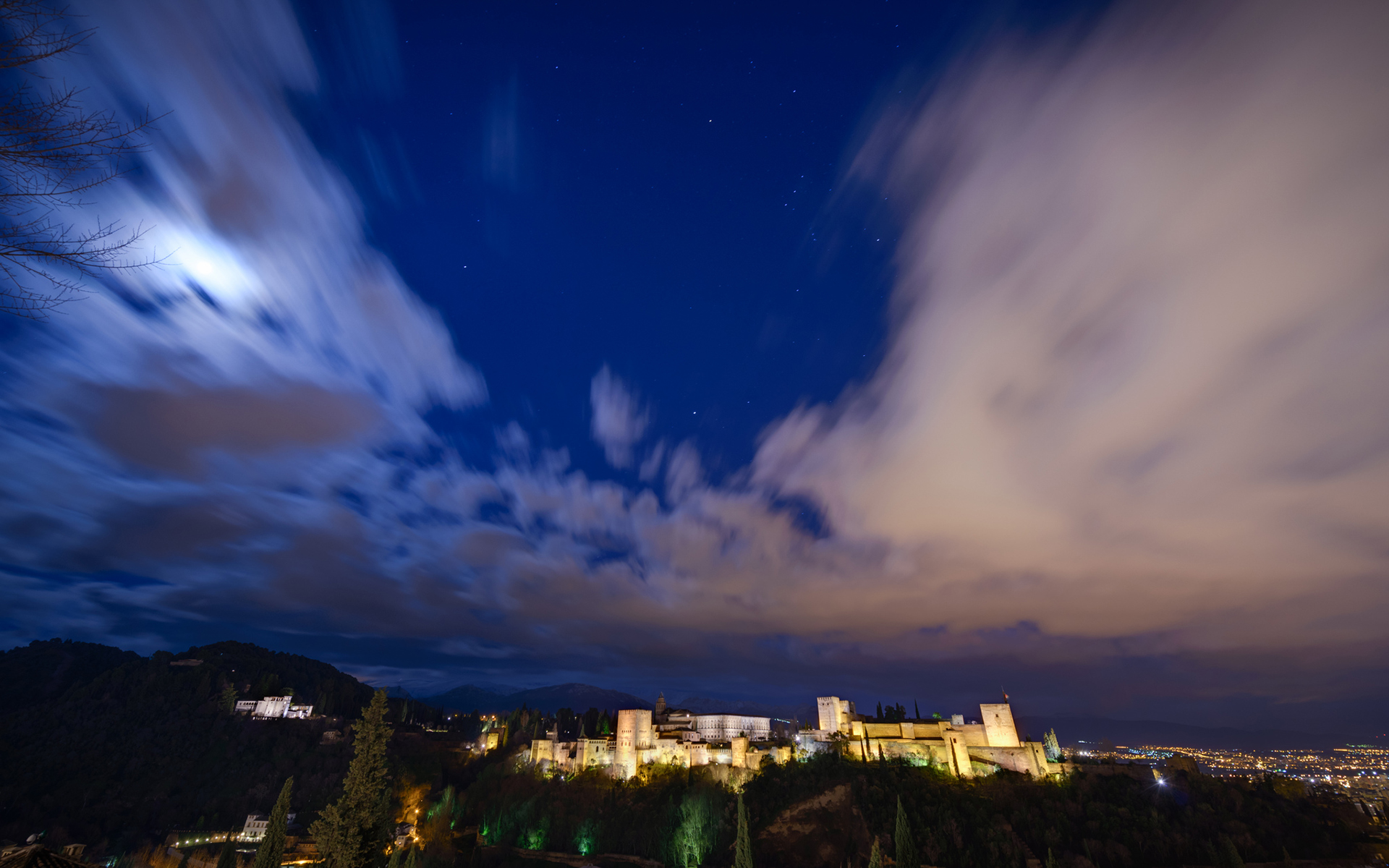 castle, Clouds, Timelapse, Night Wallpapers HD / Desktop and Mobile