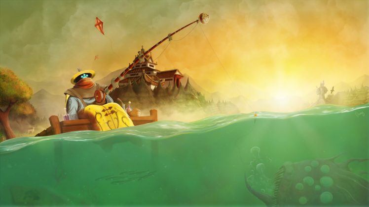 league, Of, Legends, Fishing, Fantasy HD Wallpaper Desktop Background
