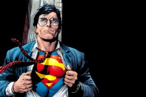 superman, Glasses, Black