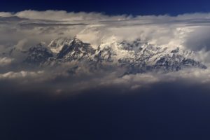 clouds, Sky, Mountains, Snow