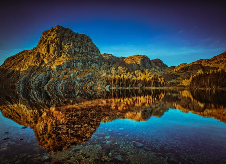 reflection, Mountain, Lake, Autumn HD Wallpaper Desktop Background