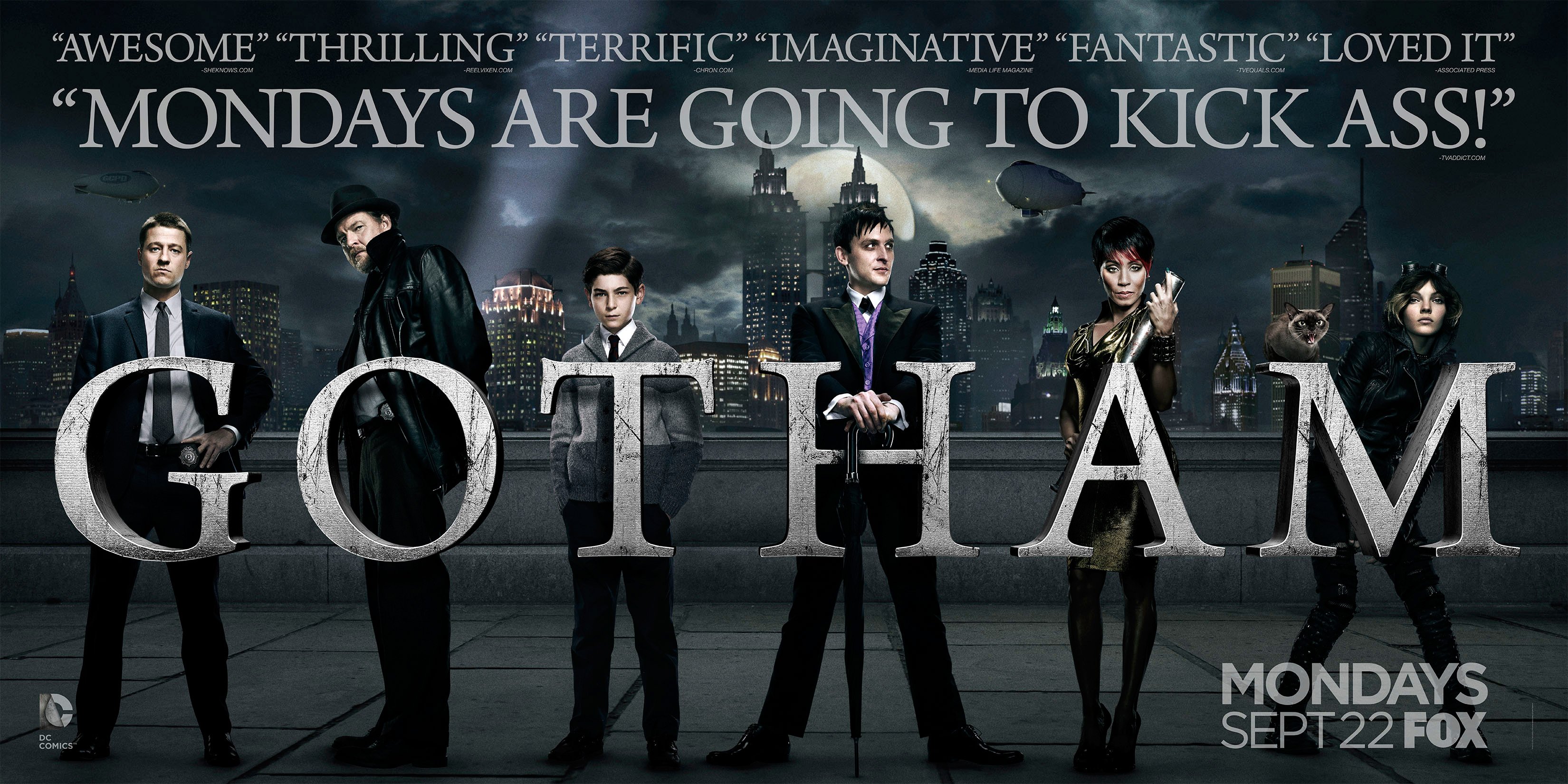 gotham, Crime, Drama, Thriller, Batman, Series Wallpaper