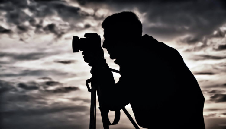 man, Silhouette, Photographer, Tripod, Camera, Background, Sky, Clouds, Men, Males HD Wallpaper Desktop Background