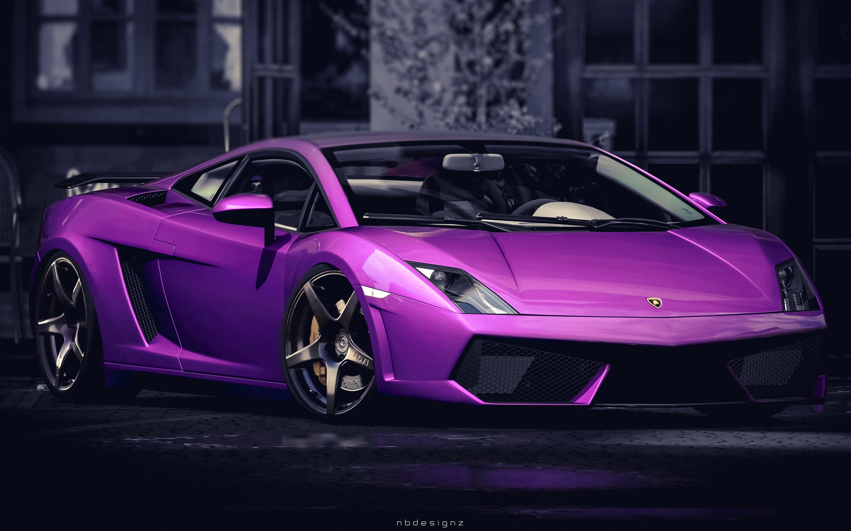 purple, Lamborghini, Gallardo 2880x1800 Wallpaper