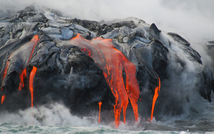 lava, Ocean, Drops, Fire HD Wallpaper Desktop Background