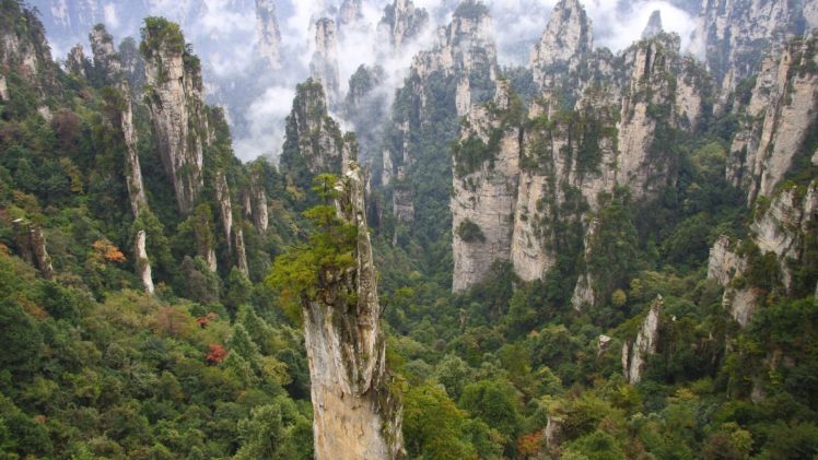 nature, Mountain, Rocks, Forest HD Wallpaper Desktop Background