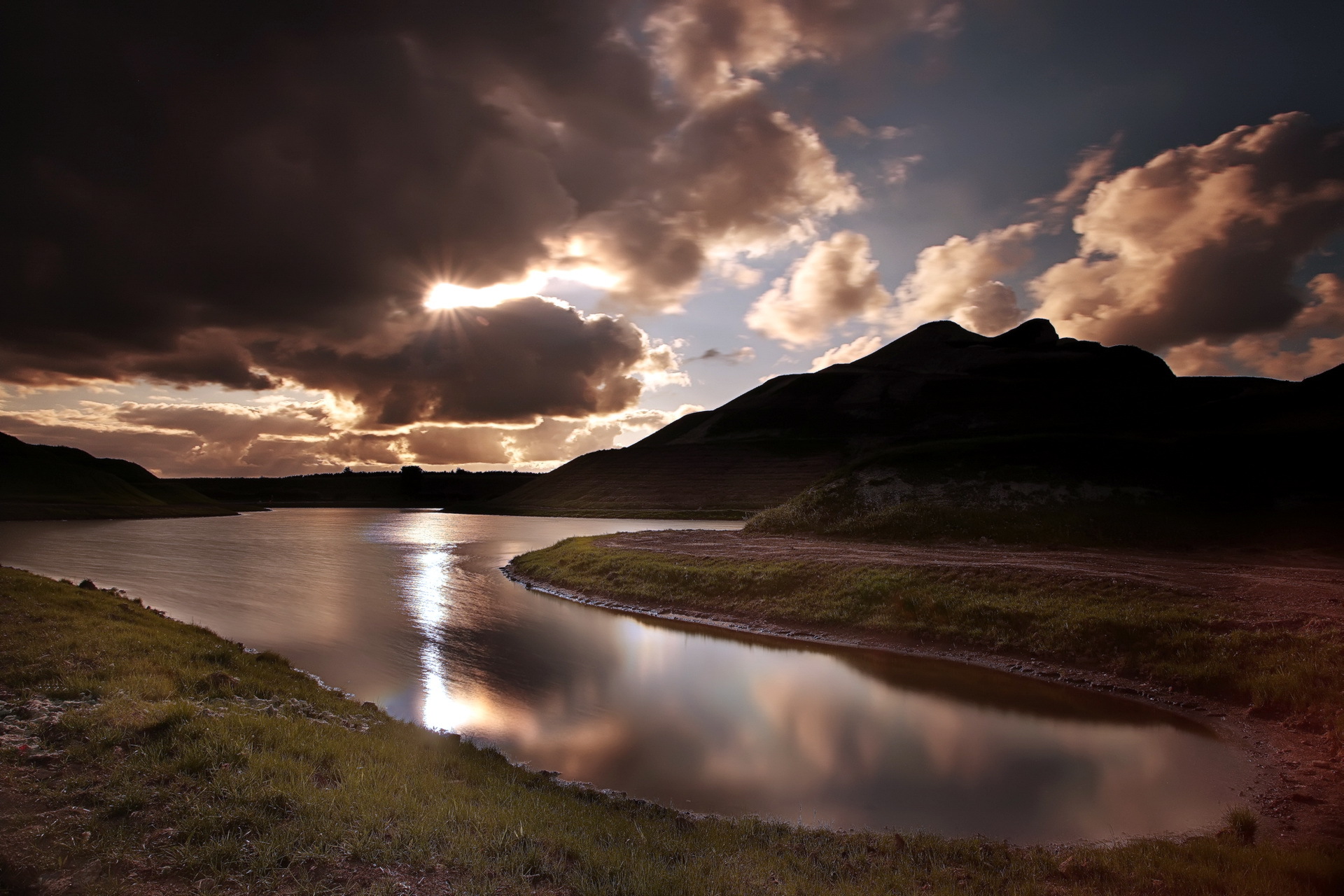 nature, Landscape, Lakes, Sky, Clouds, Sunset, Sunrise, Reflection Wallpaper