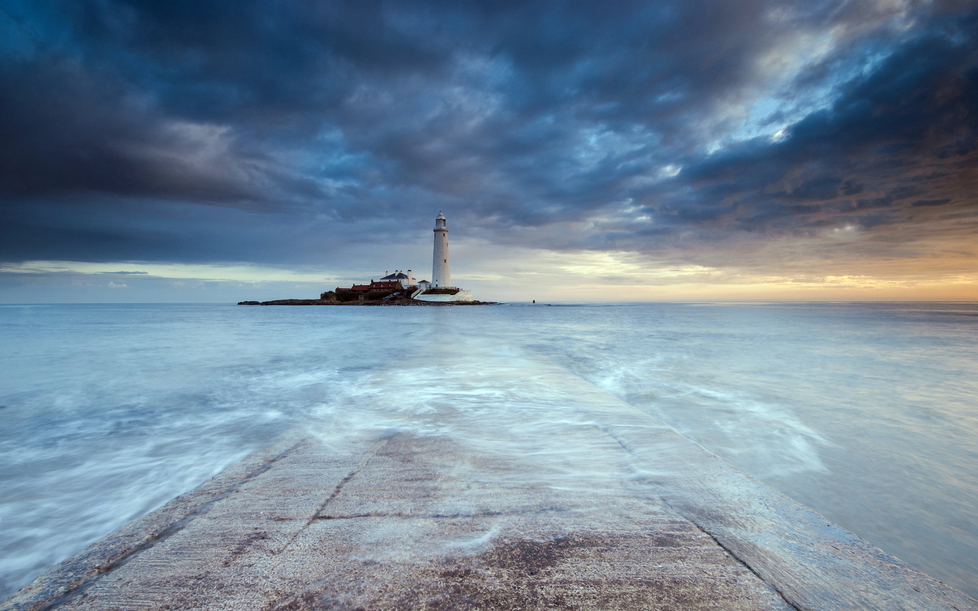 sea, Aeyaey, Lighthouse, Landscape, Ocean Wallpaper