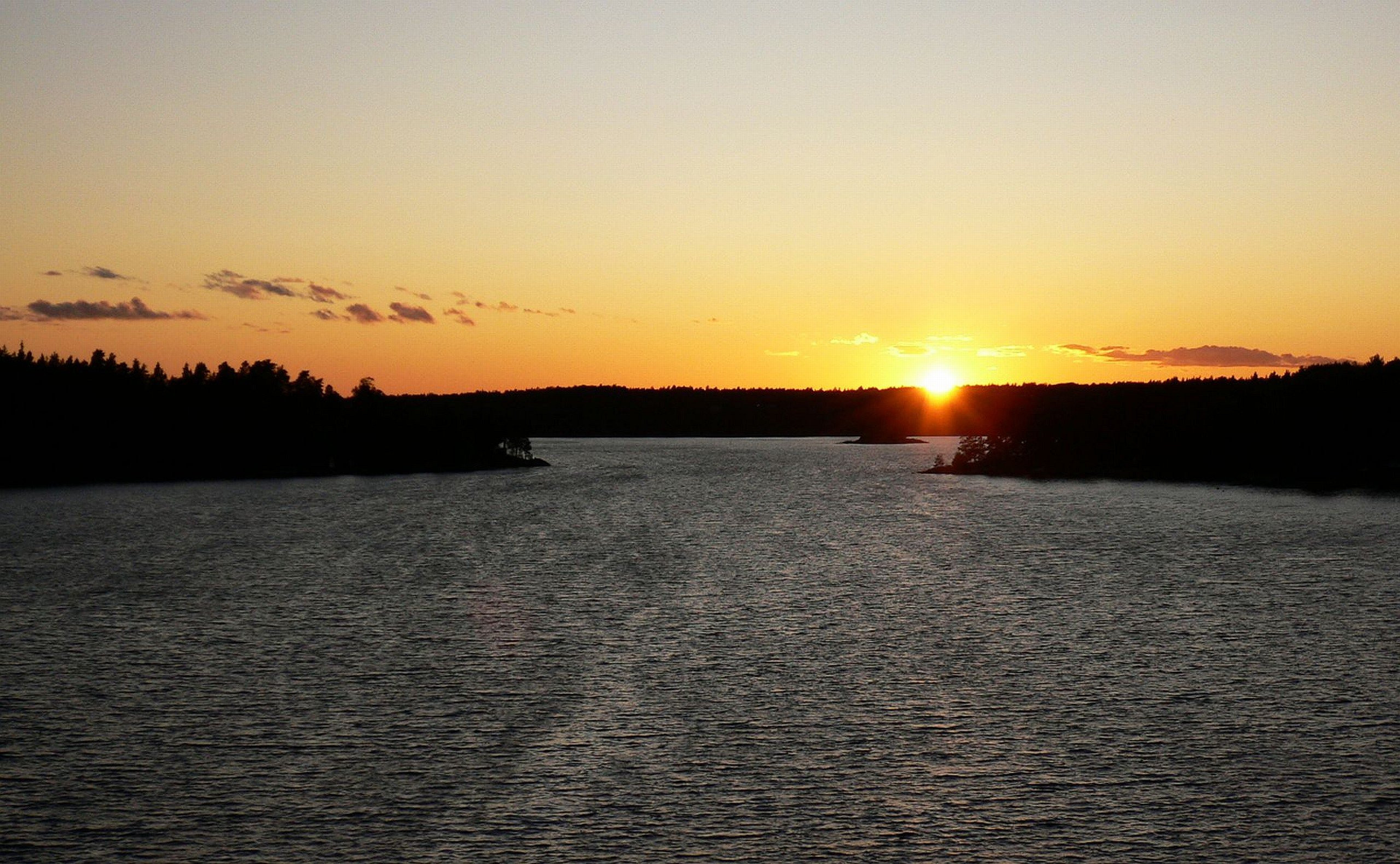 sunset, Sweden, Scaregarden, Water Wallpaper