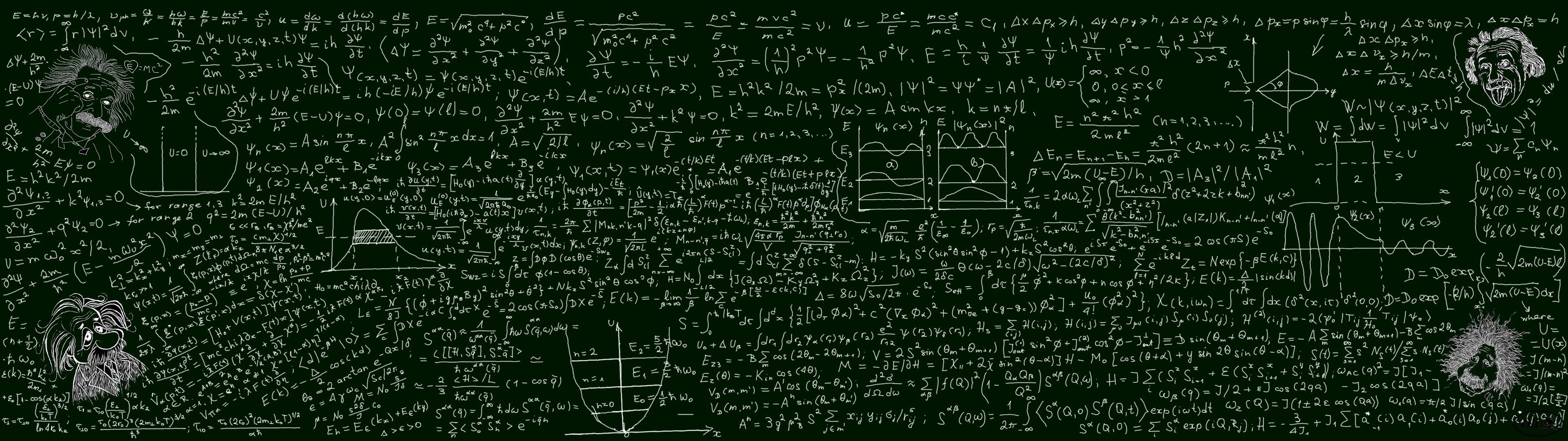 albert, Einstein, Dual, Monitor, Screen, Tableau, Craie, Board, Chalk, Math, Mathematique, Matha Wallpaper