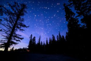 blue, Night, Sky, Roche, Lake, Provincial, Park, Kamloops, British, Columbia, Canada