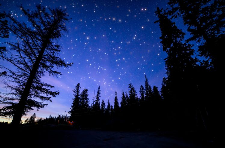 blue, Night, Sky, Roche, Lake, Provincial, Park, Kamloops, British, Columbia, Canada HD Wallpaper Desktop Background
