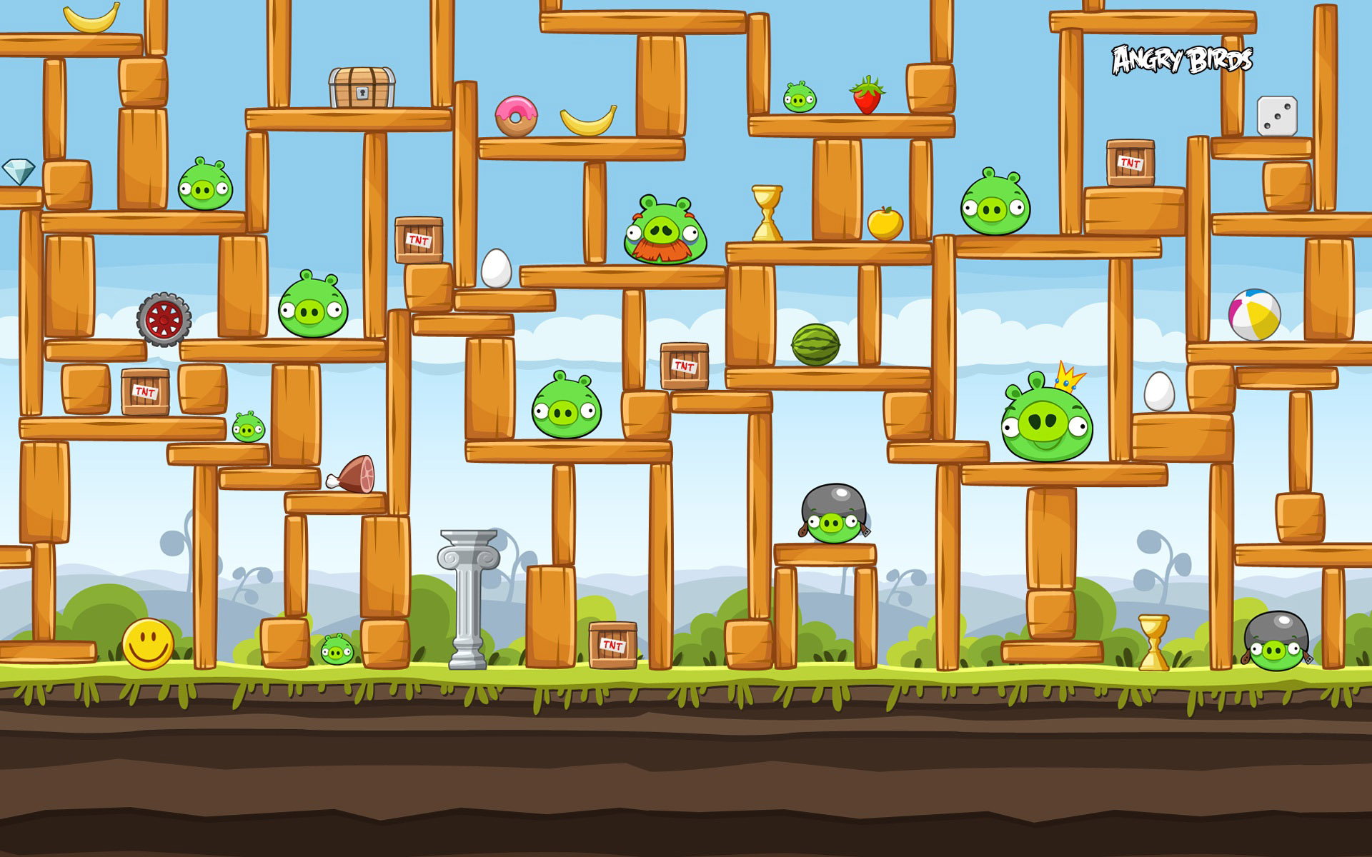 angry, Birds, Construction Wallpaper