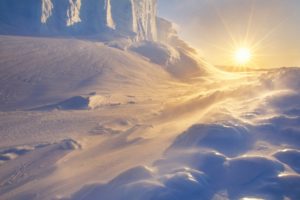 blizzard, Antarctica, Sun, Sky, Dunes, Snow, Ice
