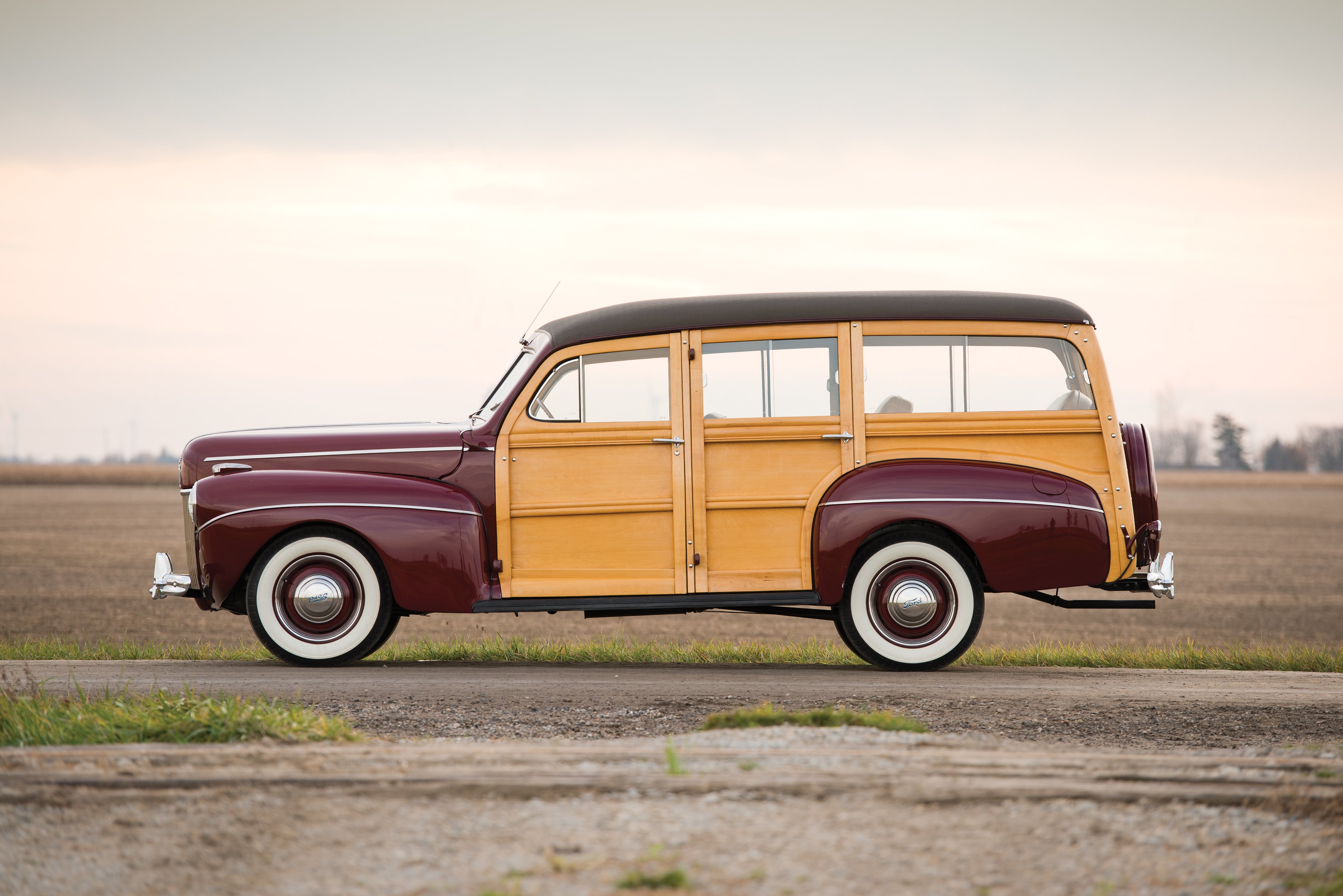 1941, Ford, V 8, Super, Deluxe, Stationwagon,  11a 79b , Woody, Retro Wallpaper