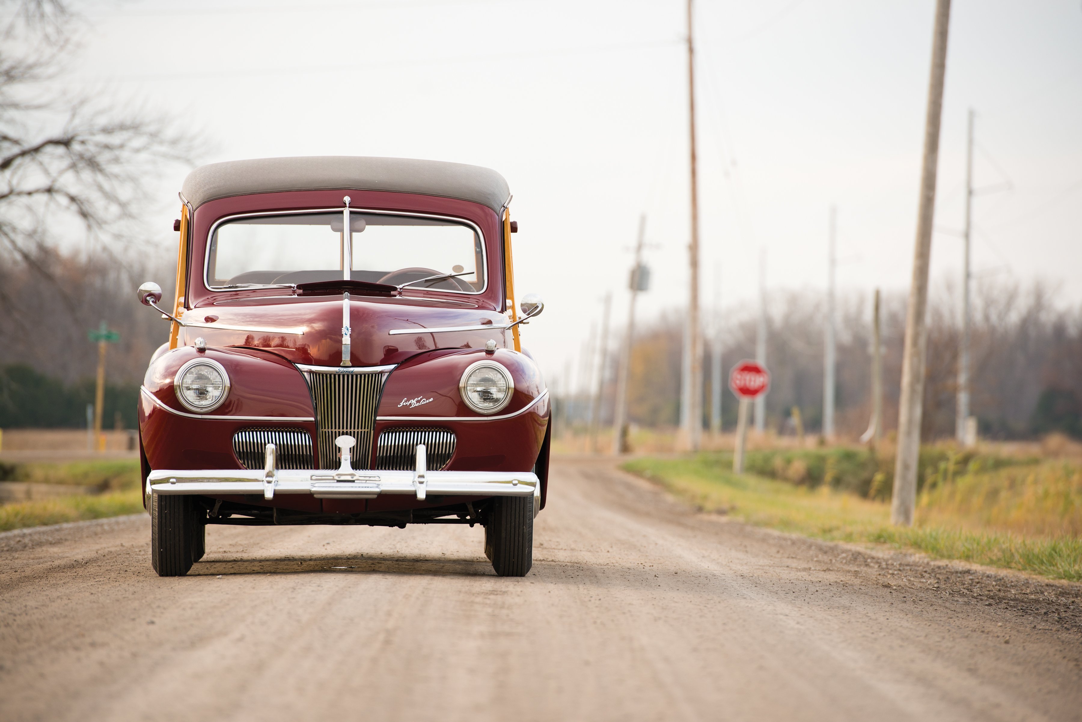 1941, Ford, V 8, Super, Deluxe, Stationwagon,  11a 79b , Woody, Retro Wallpaper