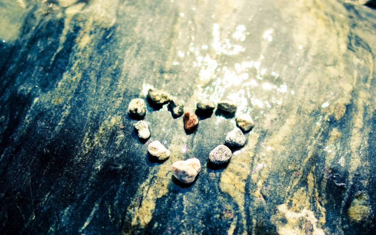 heart, Stones HD Wallpaper Desktop Background