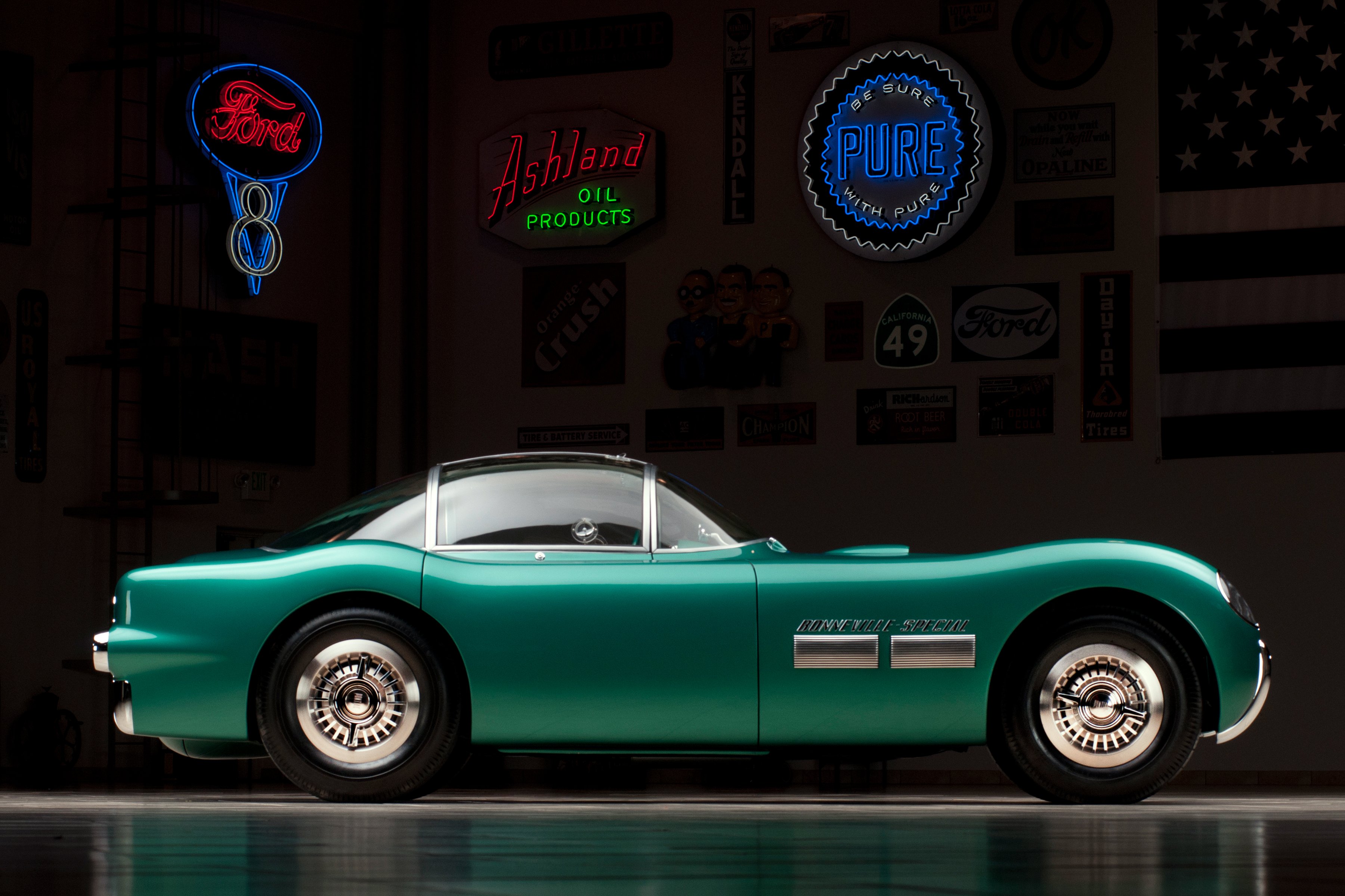 1954, Pontiac, Bonneville, Special, Concept, Retro Wallpaper