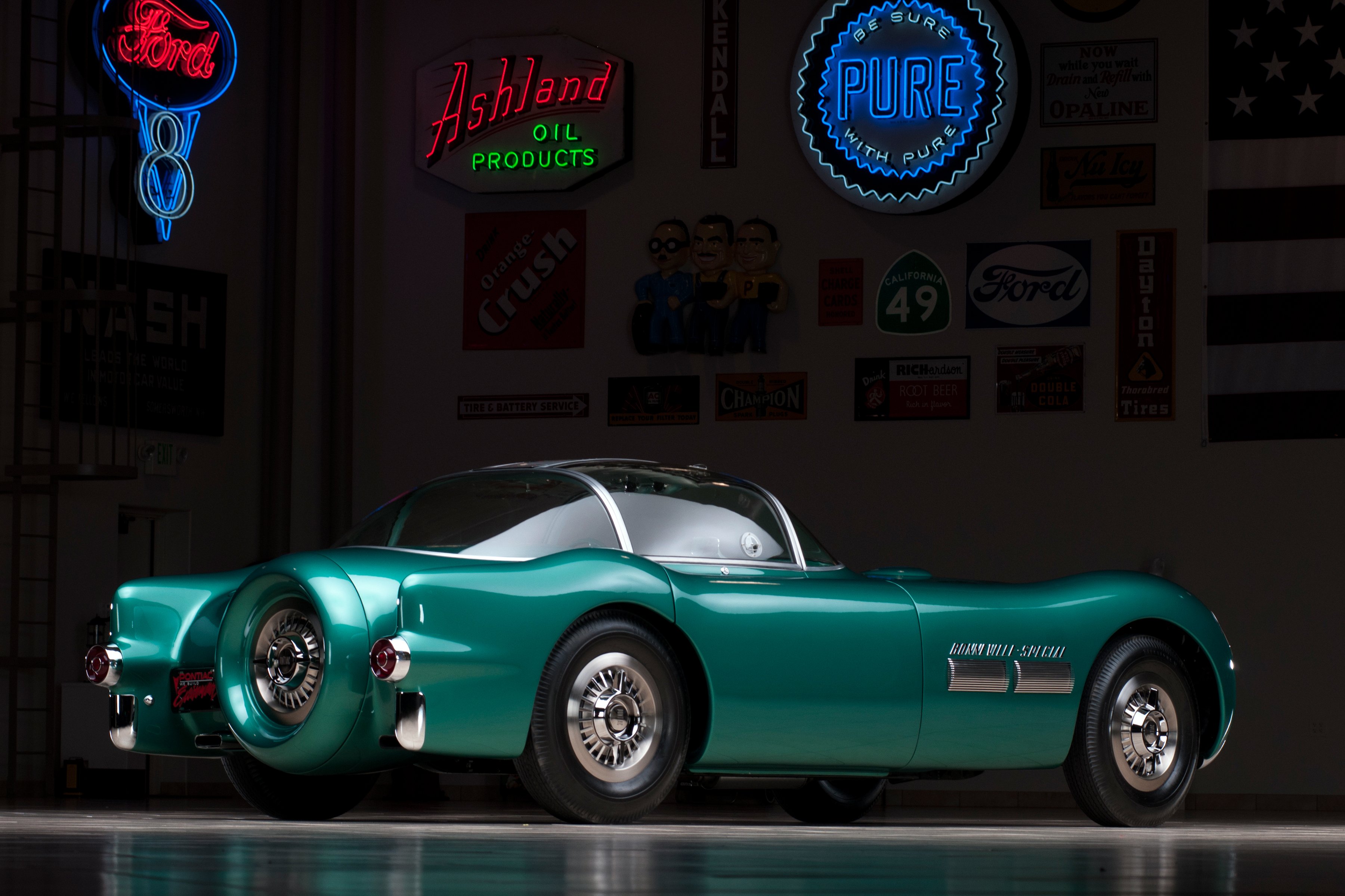 1954, Pontiac, Bonneville, Special, Concept, Retro Wallpaper