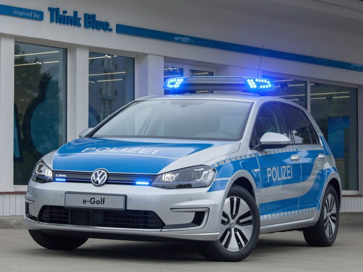 2014, Volkswagen, E golf, Polizei, Electric, Police, Emergency HD Wallpaper Desktop Background