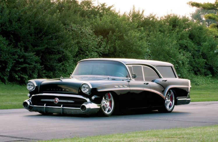 1957, Buick, Riviera, Wagon, Cars, Classic, Black HD Wallpaper Desktop Background