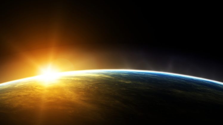 space, Earth, Planet, Orbit, The, Sun HD Wallpaper Desktop Background
