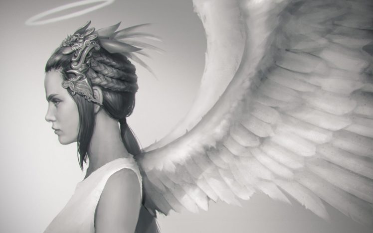 angel, Girl, Wings, Beautiful, Hair HD Wallpaper Desktop Background