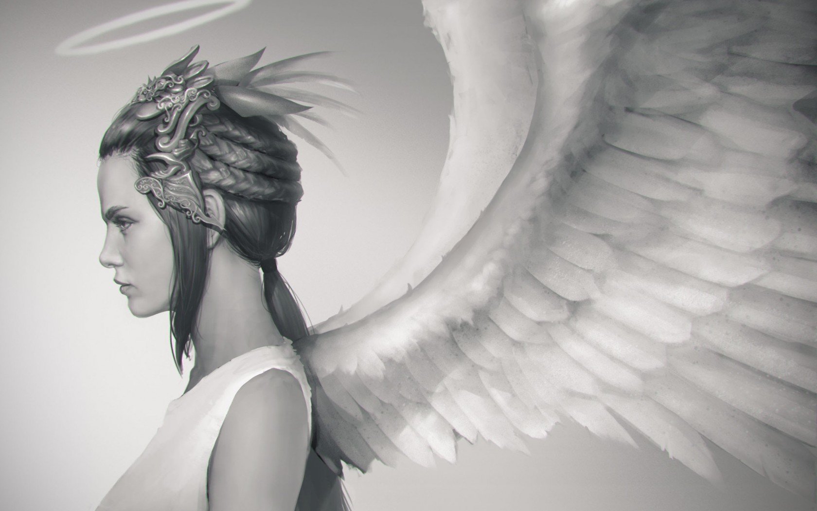 angel, Girl, Wings, Beautiful, Hair Wallpaper