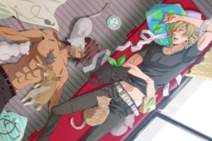 tiger, Bunny, Cute, Sleep, Cats, Anime, Series