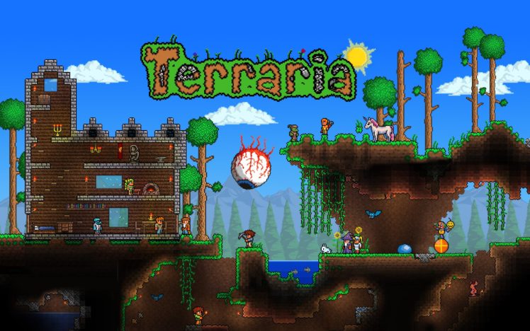 terraria, Action, Sandbox, Adventure, Fantasy, Exploration HD Wallpaper Desktop Background