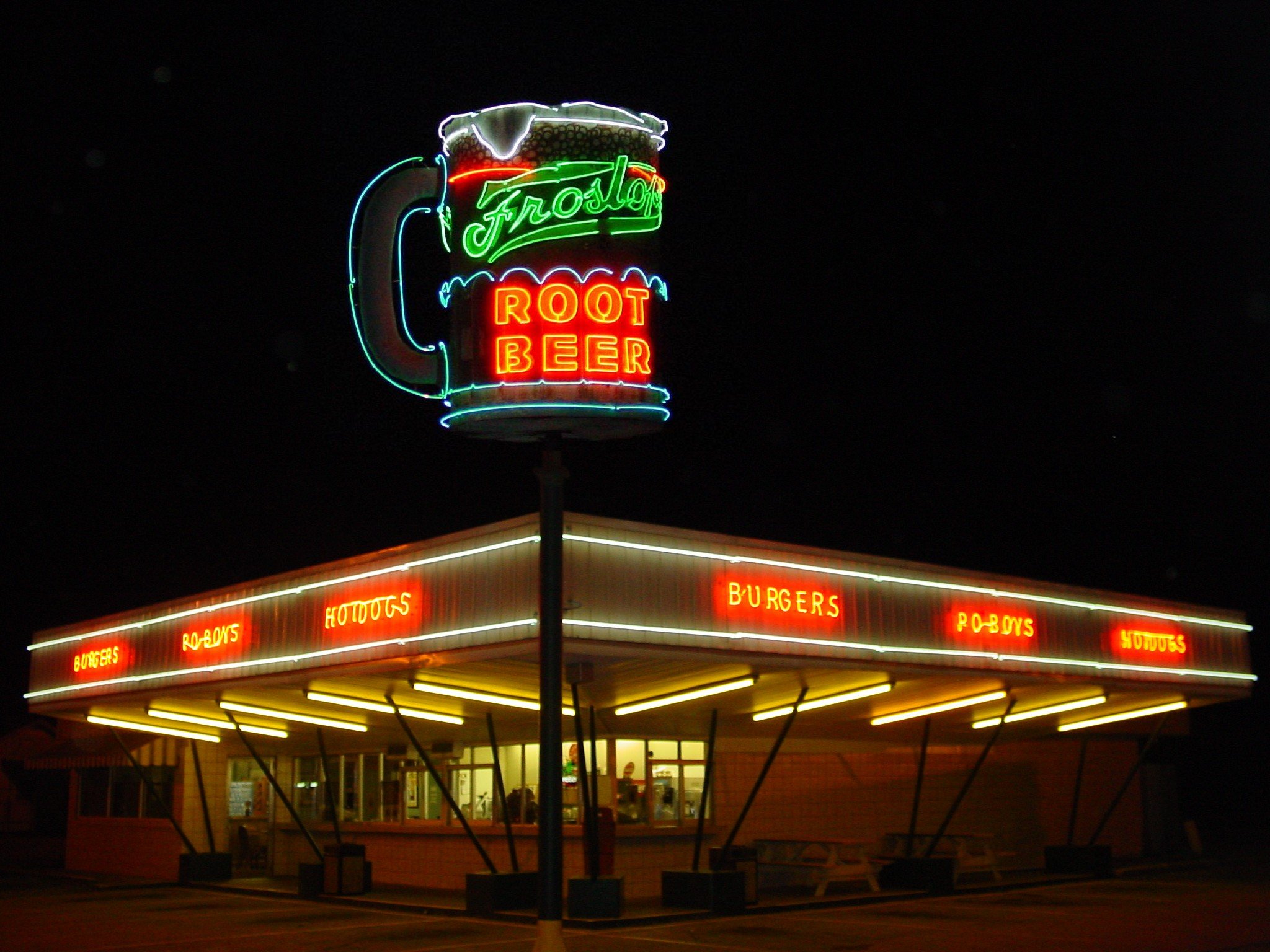 root, Beer, Soda, Cola, Drink, Building, Neon, Food, Sign, Night Wallpaper