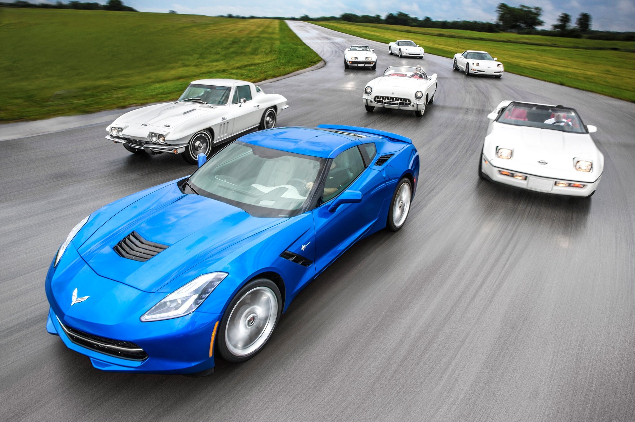 chevy, Chevrolet, Corvette, C7, Muscle, Stingray, Supercars, Convertible, Cars, Usa, Bleu, Blue Wallpaper
