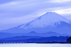 japan, Island, Honshu, Mountain, Fuji, Sea, Ocean, Landscapes, Volcano, Sky, Clouds, Bridge, Night, Lights