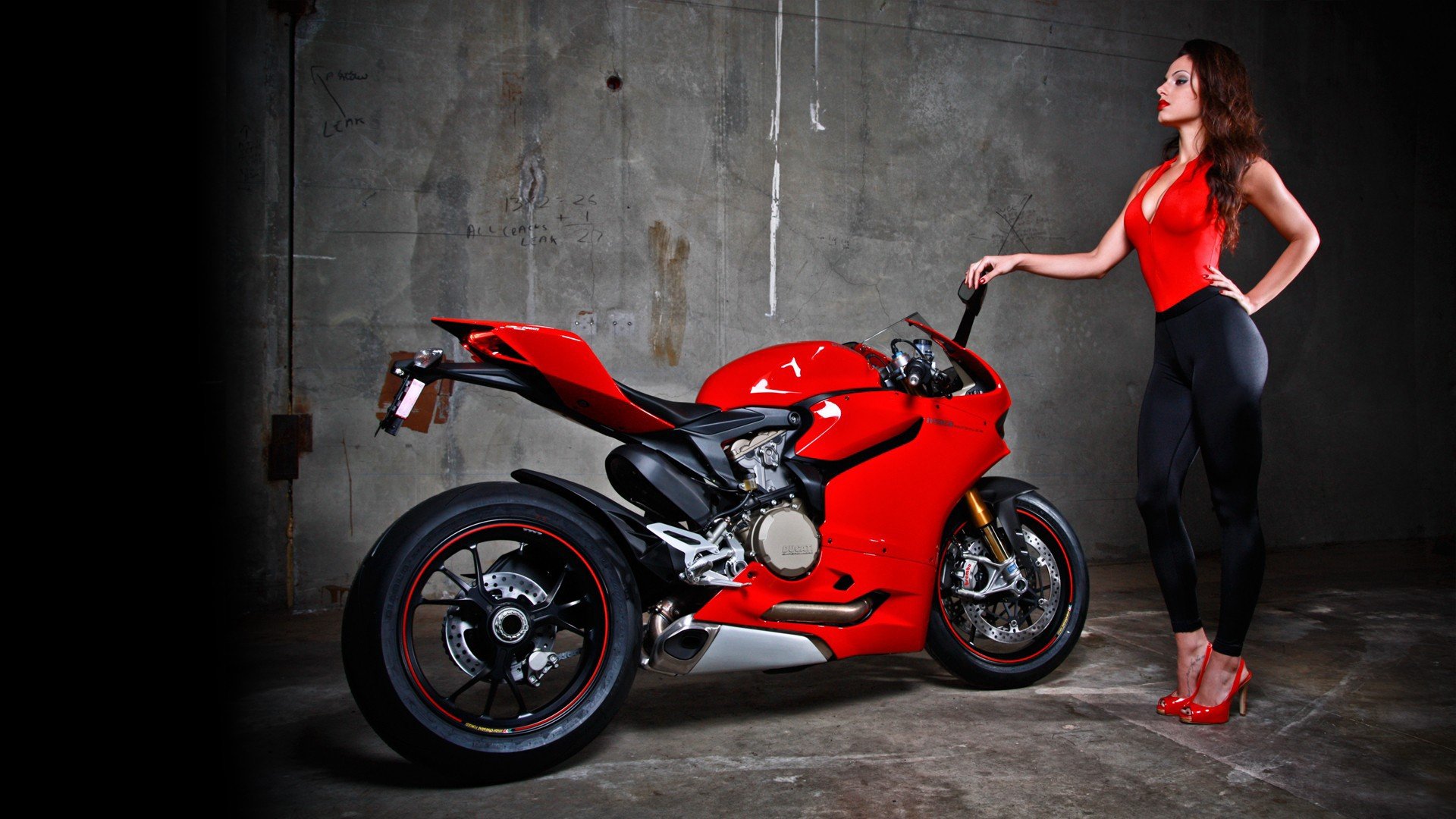 ducati, 1199,  , Sportbike, Brunette, Girls, Women Wallpaper