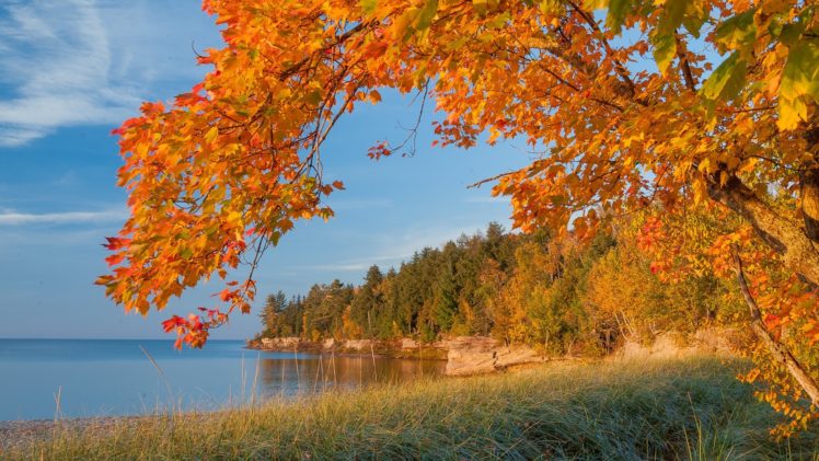 fall, Autumn, Lake, Foliage HD Wallpaper Desktop Background