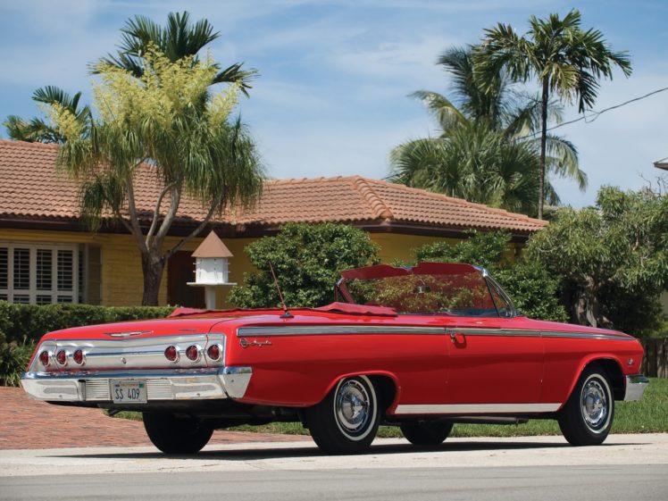 1962, Chevrolet, Impala, S s, 409, Convertible, Muscle, Classic HD Wallpaper Desktop Background