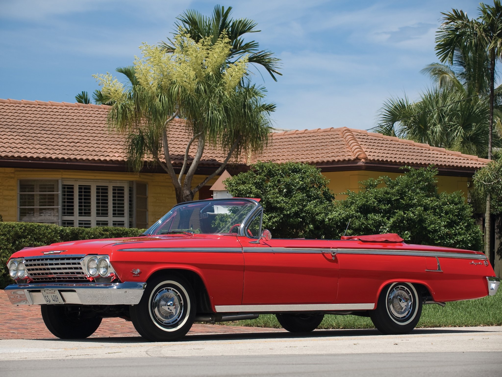 1962, Chevrolet, Impala, S s, 409, Convertible, Muscle, Classic Wallpaper