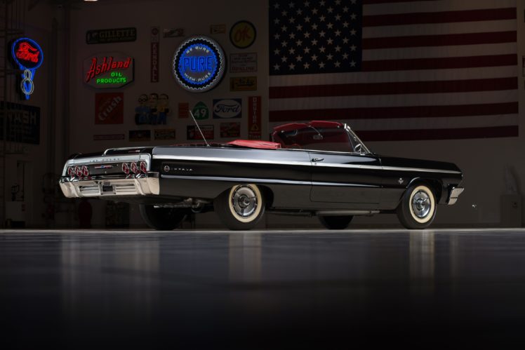 1964, Chevrolet, Impala, S s, 409, Convertible, Muscle, Classic HD Wallpaper Desktop Background